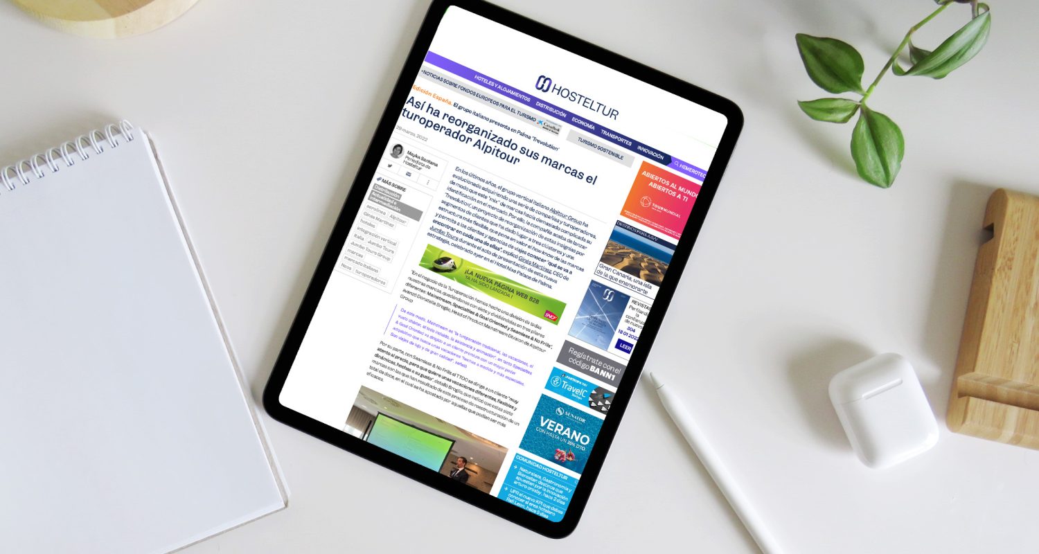 i-Pad displaying the related article